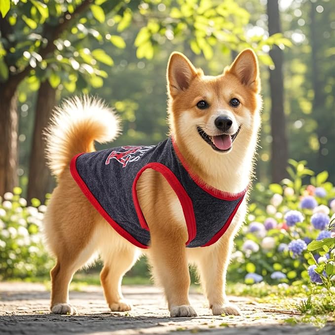 4 Pack Dog Shirts Summer Printed Puppy Clothes Novel Sleeveless Pet T Shirts - Image 5
