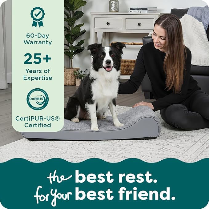 FurHaven Orthopedic Dog Bed for Large Dogs, Luxe Lounger Contour Mattress - Image 9