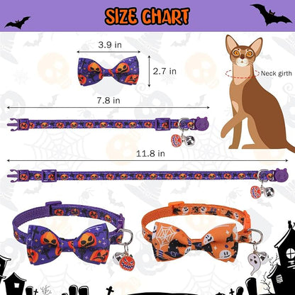SCENEREAL Halloween Cat Collar Breakaway 3 Pack, Safety Collars, Pet Accessory - Image 7