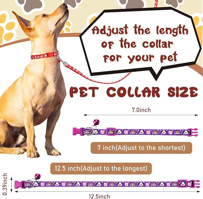 Amylove 48 Pcs Dog Collar and Leash Set, Polypropylene Adjustable Puppy Collars - Image 2