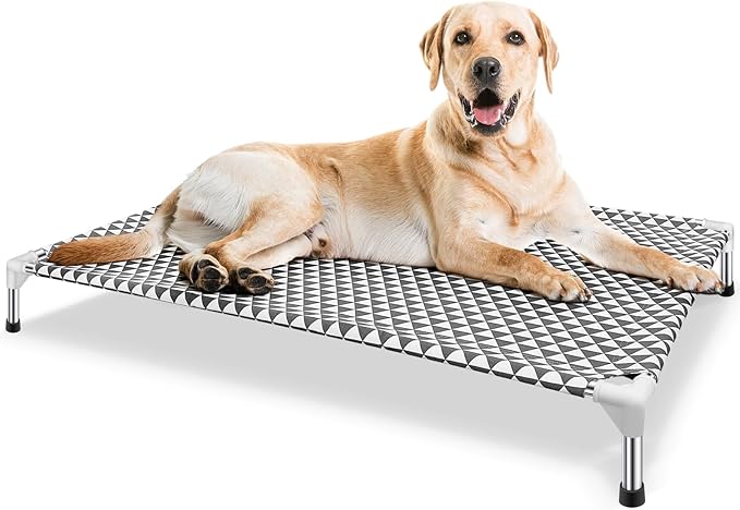 Elevated Outdoor Dog Bed, X-Large Size, Cotton Material, Non-Slip Feet by KuntrustDirect