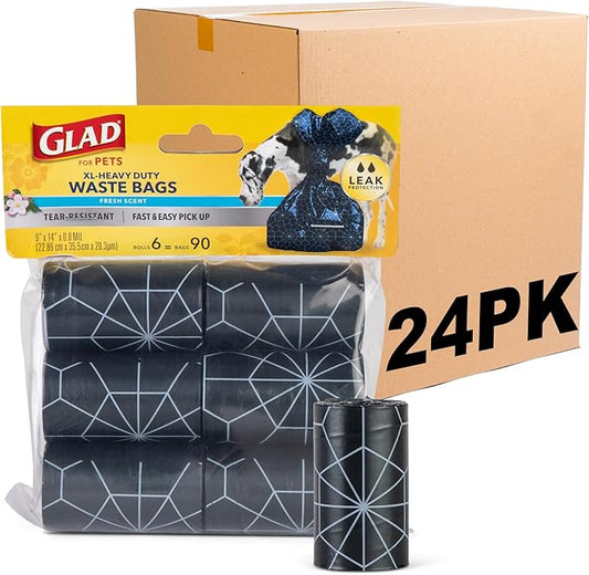 Glad for Pets Extra Large Scented Dog Poop Bags, Heavy Duty Tear-Resistant Pet by GladTrashFoodStorage
