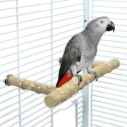 Bird Perch Stand, Bird Cage Top Perch Gym, Natural Wood Parrot Branch - Image 6
