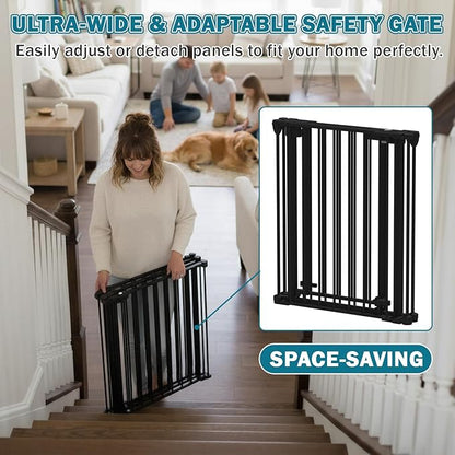 Mumeasy 80" Extra Wide Baby Gate - Image 6