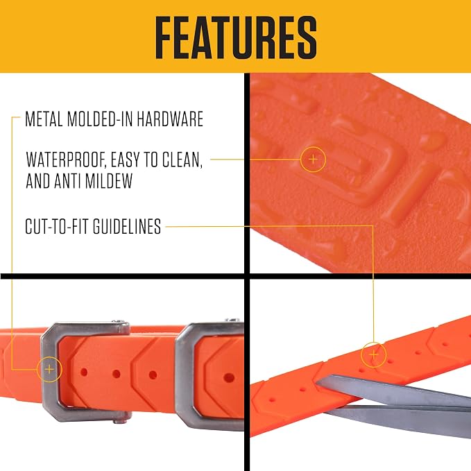Carhartt Fully Adjustable Waterproof Dog Collar, Hunter Orange, One Size - Image 2