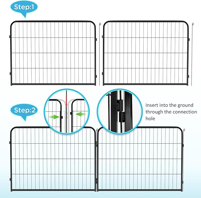 BestPet | Dog Playpen | 32 Inch, 6 Panels | Heavy Duty Metal Pet Exercise Pen | - Image 4