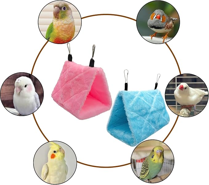 2Pcs Bird Tent Plush Hammock Hanging Warm nest 6.3''X5.1''X4.7'' Cage Parrot - Image 7