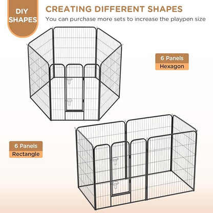 BestPet | Dog Playpen | 40 Inch, 6 Panels | Heavy Duty Metal Pet Exercise Pen | - Image 3