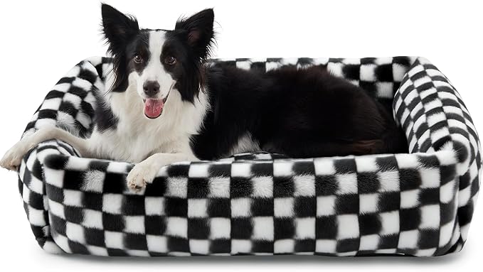 JOEJOY Dog Bed Medium Size Dog, Rectangle Washable Orthopedic Corduroy Fleece by JOEJOY