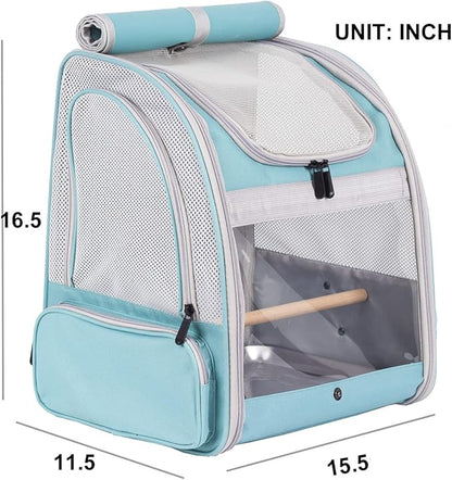 Bird Backpack Carrier with Stand Perch, Bird Travel Backpack - Image 2