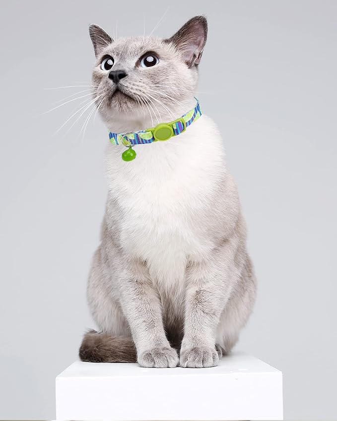 SOLMOONY Cute Cat Collar for Girl Boy, Colorful Breakaway Cat Collars - Image 3