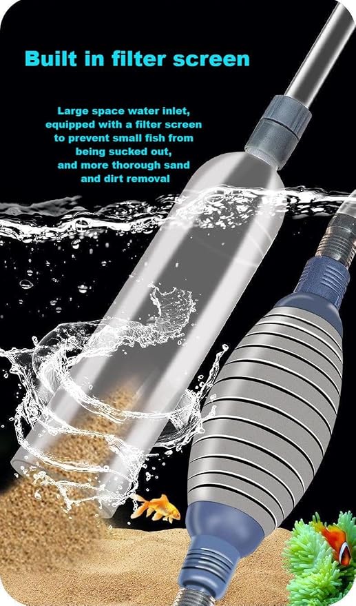 Aquarium Siphon Vacuum Cleaner, 9.84 Foot Aquarium Gravel Cleaner kit, - Image 5
