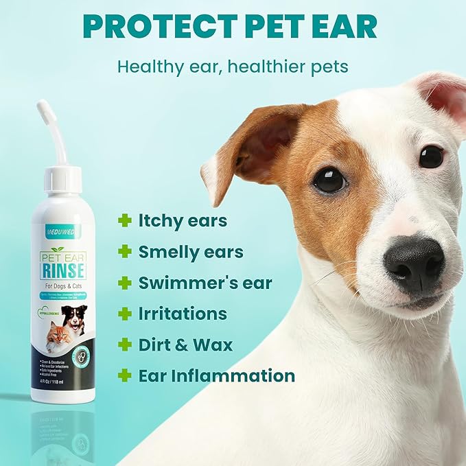 Dog Ear Cleaner, Dog Ear Care Liquid, Dog and Cat Ear Cleaner to Eliminates Ear - Image 2