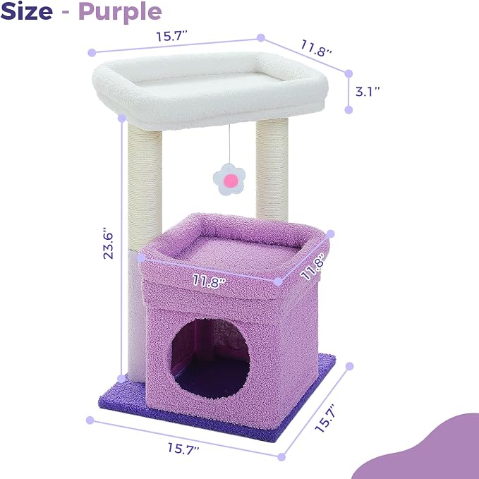 PEQULTI Cat Tree Flower Cat Tower - Image 3