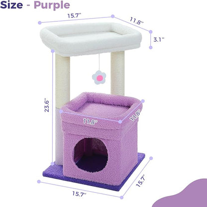 PEQULTI Cat Tree Flower Cat Tower - Image 3
