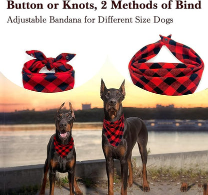 Christmas Plaid Dog Bandana - Image 2