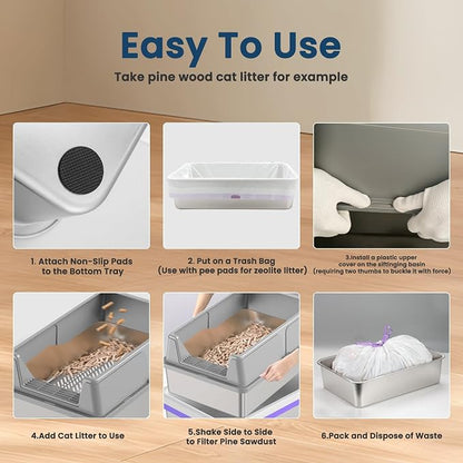 Stainless Steel Sifting Litter Box - Image 7