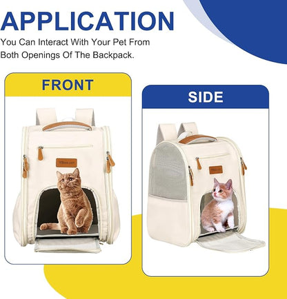 Pet Backpack Carrier, Portable and Ventilated, Oxford Cloth, Dogs Cats and - Image 5