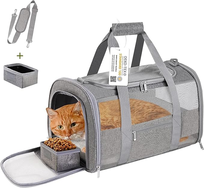 Soft - Sided Pet Carrier for Cats and Small Dogs, Airline - Approved, Foldable by Unknown