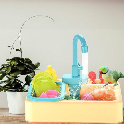 Parrot Bird Bathtub Shower Box Bathing Tub Container Cage, Automatic Pet Bird - Image 6