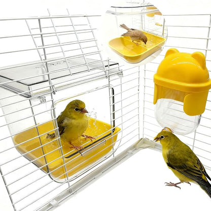 Bird Bath for Cage Bird Shower Bath Parrot Cage Feeder Cage Accessories by Unknown