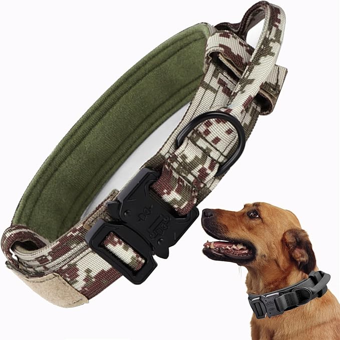 Tactical Dog Collar, Adjustable Military Training Nylon Dog Collar by CADONO