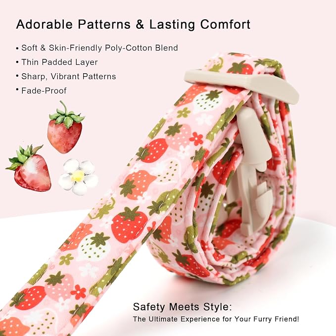 Strawberry Dog Collar for Medium Dogs - Image 4