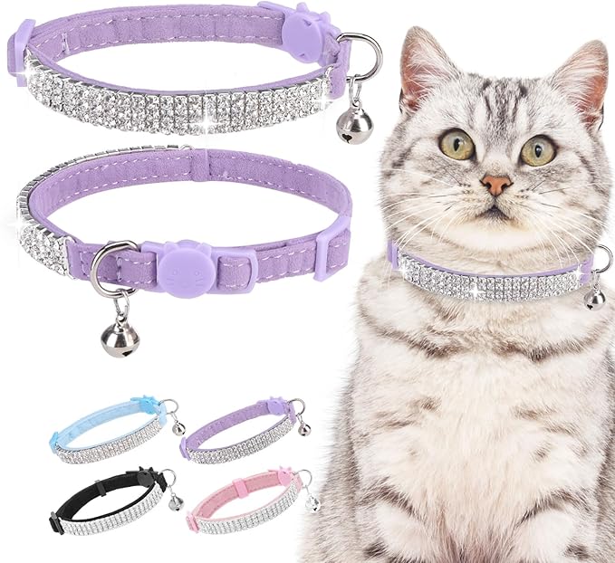 EXPAWLORER Soft Velvet Safe Cat Collars by EXPAWLORER