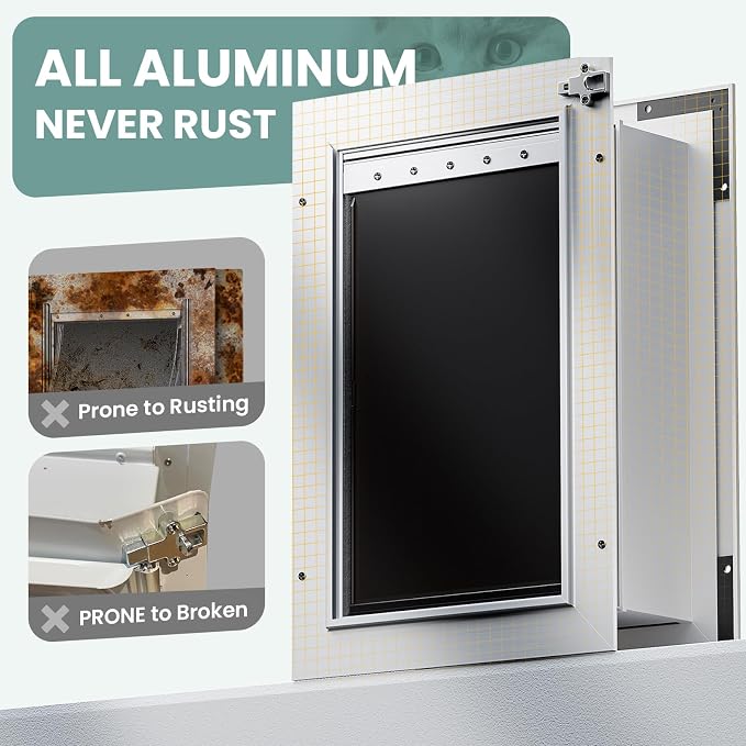3-Flap Insulated Aluminum Dog Door - Image 7