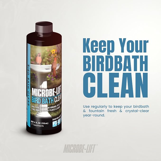 Microbe-Lift Bird Bath Clear Two-in-One Water Cleaner – 4 Oz – Safe - Image 6