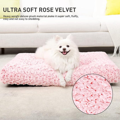 KSIIA Washable Dog Bed Deluxe Plush Dog Crate Beds Comfy Kennel Pad Anti-Slip - Image 2