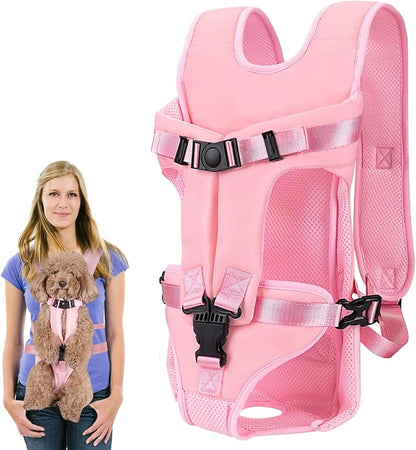 Pet Carrier Backpack, Adjustable Front Dog Carrier, Legs Out Dog Chest Carrier by Unknown