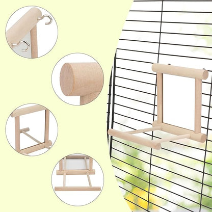 Hypeety Bird Parrot Mirror Toy Swing Hanging - Image 3