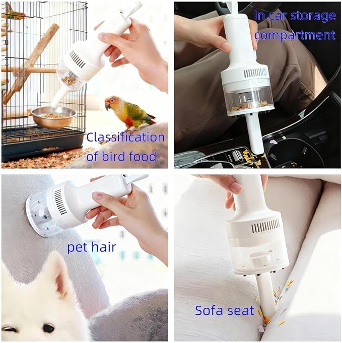 Bird Food Electric Separator, Bird Cage Cleaner, Pet Hair Collector, Mini USB - Image 6