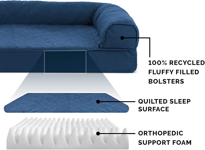 Furhaven Orthopedic Dog Bed for Medium/Small Dogs w/ Removable Bolsters & - Image 4