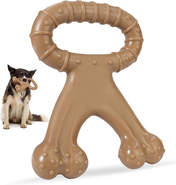 Durable Dog Chew Toy for Aggressive Chewers, Indestructible Nylon Bone by IPTPAS