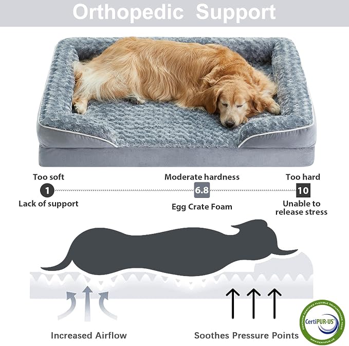 WNPETHOME Dog Beds for Large Sized Dogs, Washable Orthopedic Dog Couch Sofa Bed - Image 3