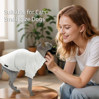 Fleece Sphynx Cat Clothes Soft Hairless Cat Clothes Pullover Cat Sweater - Image 3