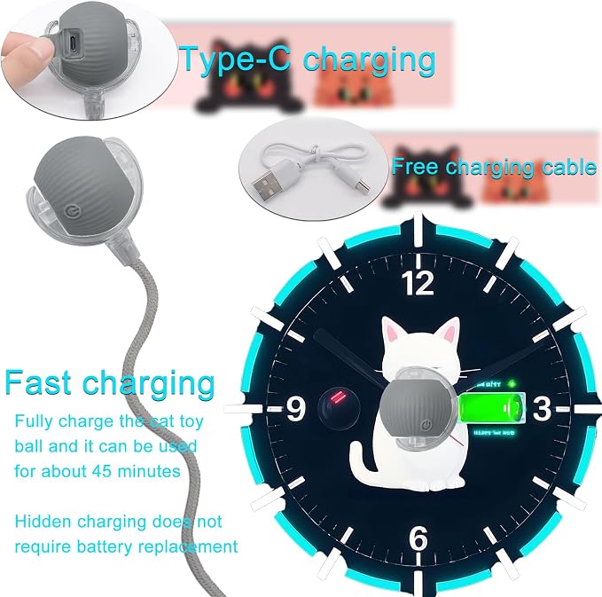 Interactive Cat Dog Toy Ball: Indoor Small Automatic Moving Smart Rolling Fun - Image 9