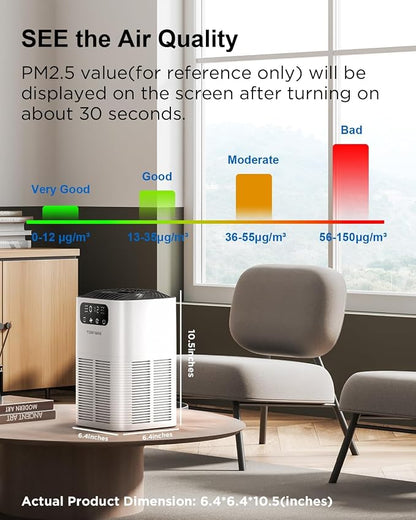 Air Purifiers for Home Large Room up to 1076 Sq Ft, H13 True HEPA Filter Air - Image 4