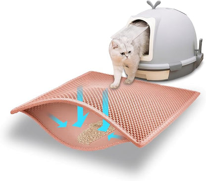 Pieviev Cat Litter Mat Double Layer Waterproof Urine Proof Trapping Mat 1 Pack) by Pieviev