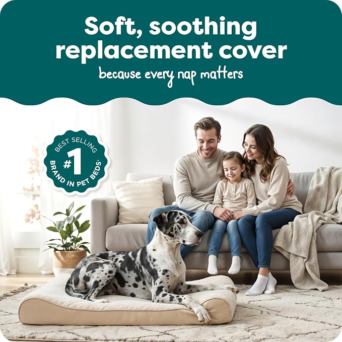 FurHaven Replacement Dog Bed Cover, Contour Luxe Lounger Design, Soft & - Image 2