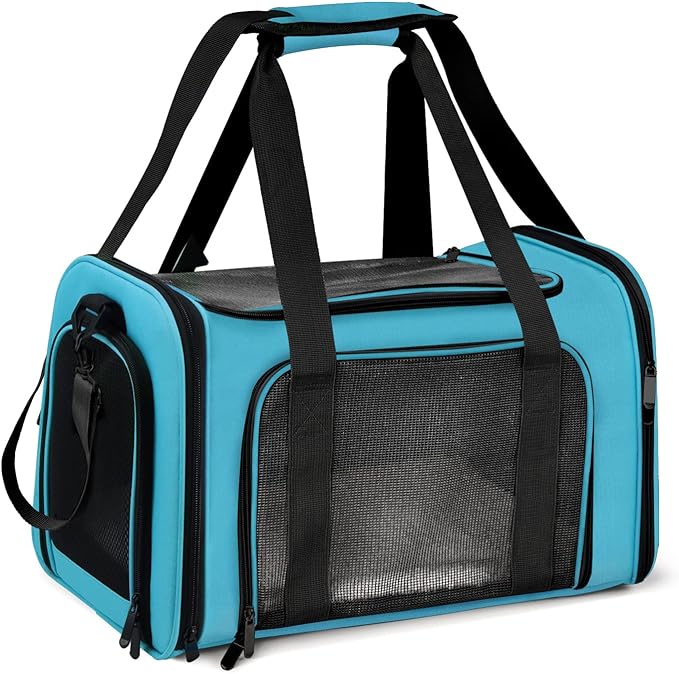 Henkelion Pet Carrier for Small Medium Cats Puppies up to 15 Lbs, Airline by Henkelion