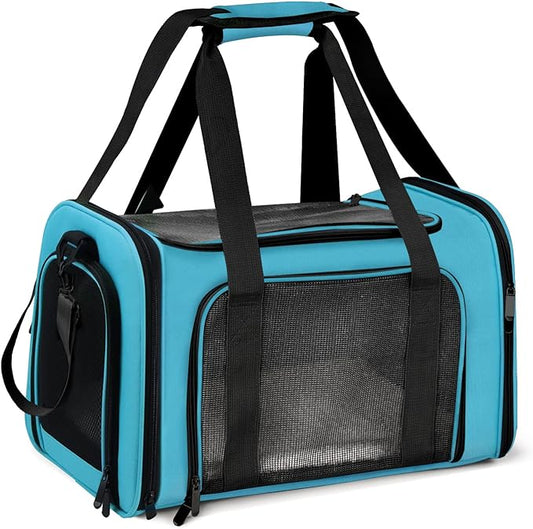 Henkelion Pet Carrier for Small Medium Cats Puppies up to 15 Lbs, Airline by Henkelion