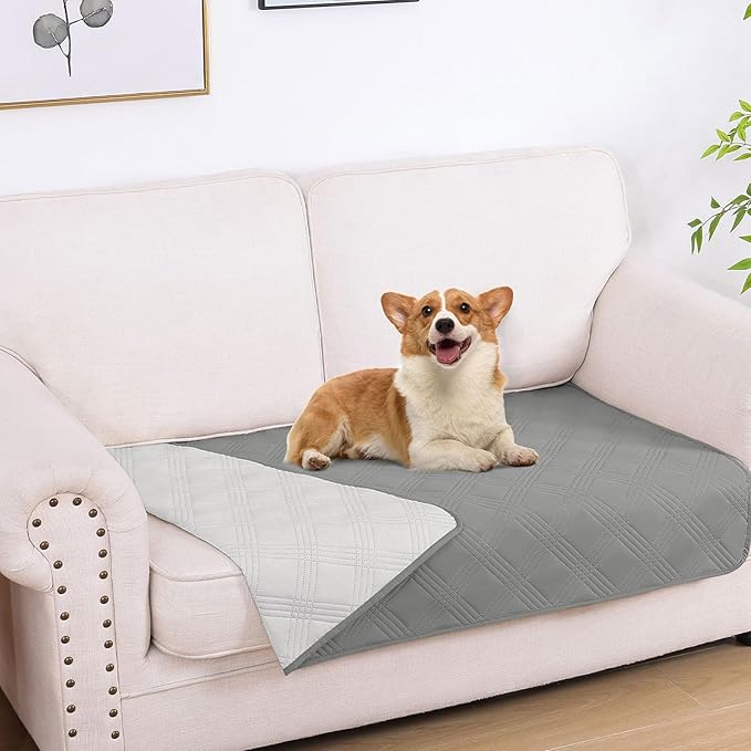 hyha Waterproof Dog Blanket, Reversible Pet Bed Blanket, Soft Sofa Couch Cover by hyha