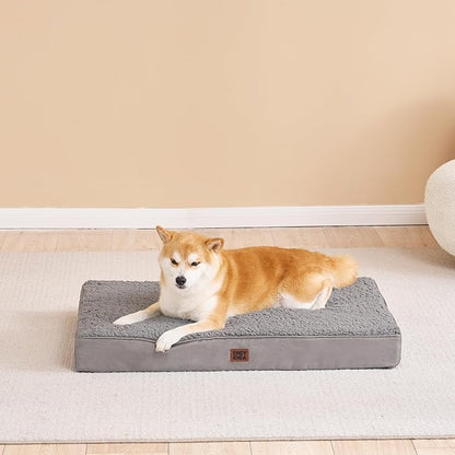 EHEYCIGA Orthopedic Foam Dog Bed, Light Grey - Image 8