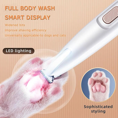 2PCs Dog Paw Trimmer with LED Light, 35dB Low Noise Precision Pet Paw Trimmer - Image 2