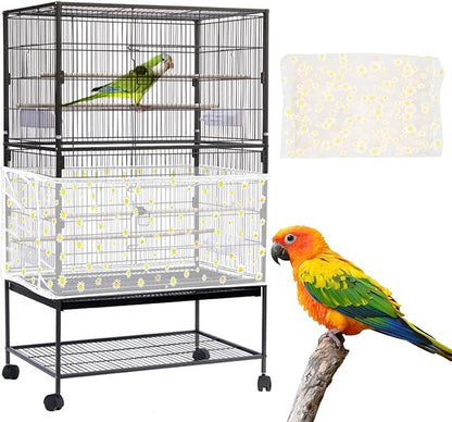 Daoeny Large Bird Cage Cover, Bird Cage Seed Catcher, Adjustable Soft Nylon by Daoeny