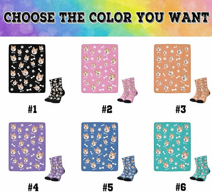 Personalized Paw Print Dog Blanket - Image 2