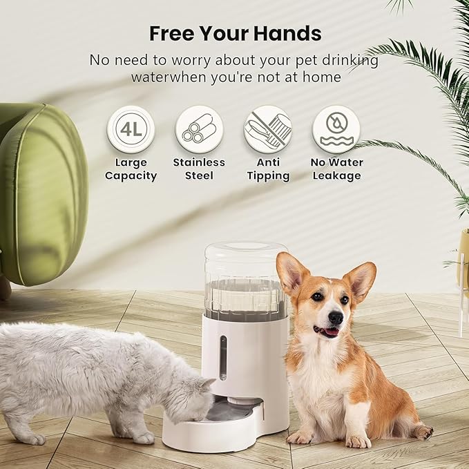 CZPET Automatic 4L/135Oz/1Gal Cat Water Dispenser - Image 2
